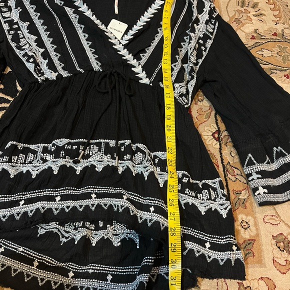 Saffron embroidered tunic in black.Free people.NWT - Picture 6 of 11